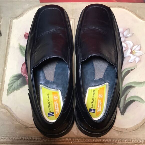 Dockers Leather Pro-Style All-Motion Comfort Shoes Black Sz 11 - Picture 5 of 9